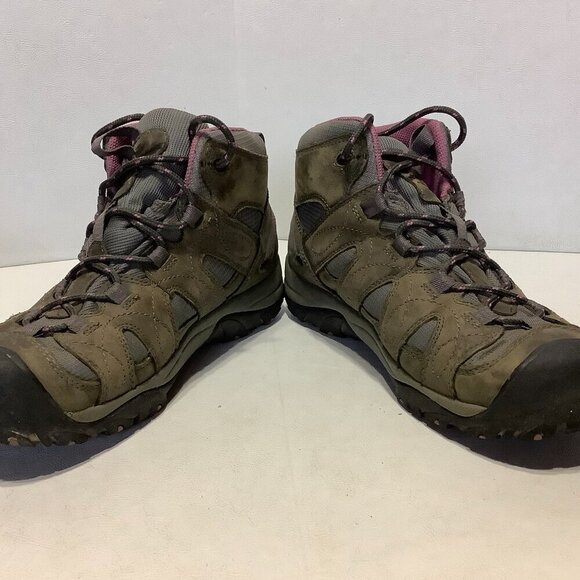Women's Keen 52002 Mid Hiking Boots Size 10 Pink/Brown/Gray - Picture 6 of 12
